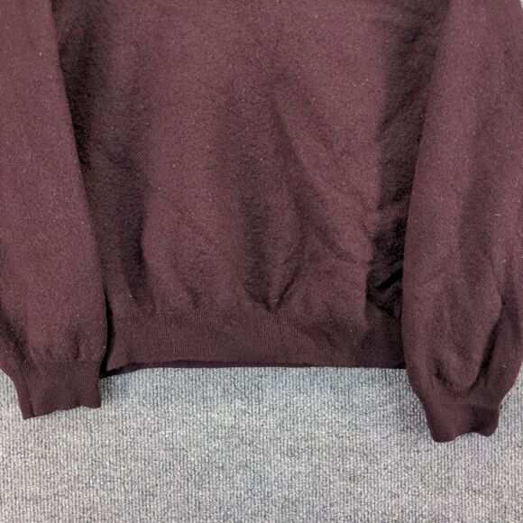 Brooks Brothers Stretch Sweater Womens Large Pullover Burgundy Merino Wool - Picture 7 of 11